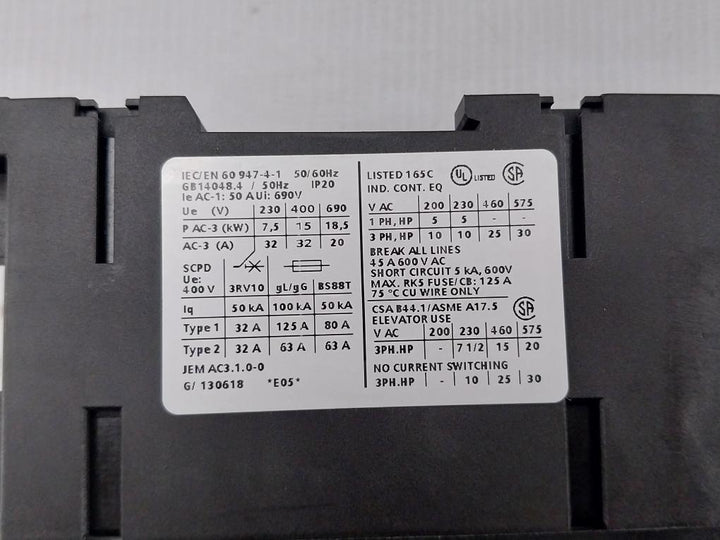 Power-Contactor-24Vdc-32A-50-60Hz-Siemens-3Rt1034-1Bb40-209682-9