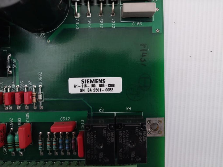 Power And Interface Board A1-116-100-505-is08 Siemens