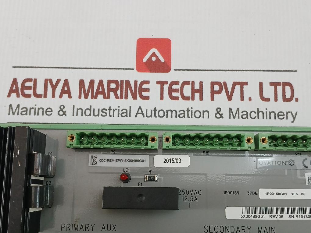 Power Distribution Module 250Vac 12.5A Ovation 5X00489G01