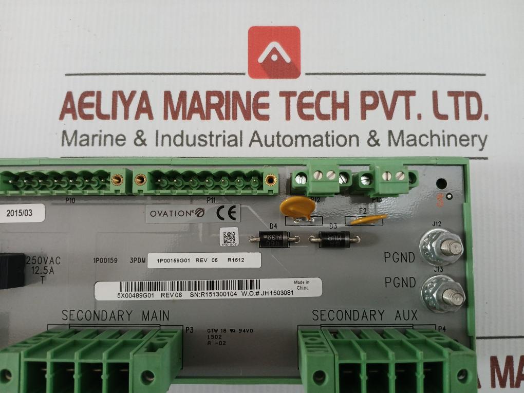 Power Distribution Module 250Vac 12.5A Ovation 5X00489G01