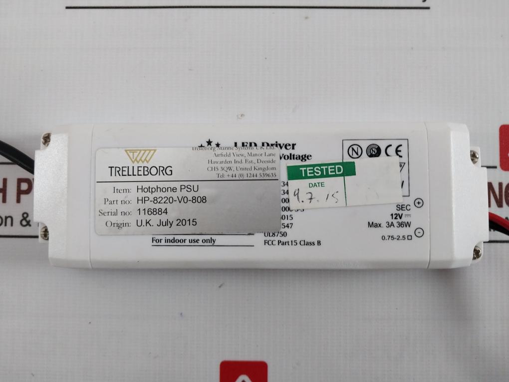 Power Led Pcv1236 Power Supply Unit Hp-8220-v0-808 12V Dc 3A 36W 3M 0.90C