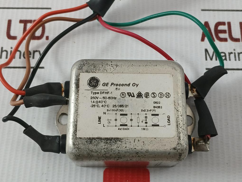 Power Line Filter Dfhf-1 Ge Procond 250V 50-60Hz
