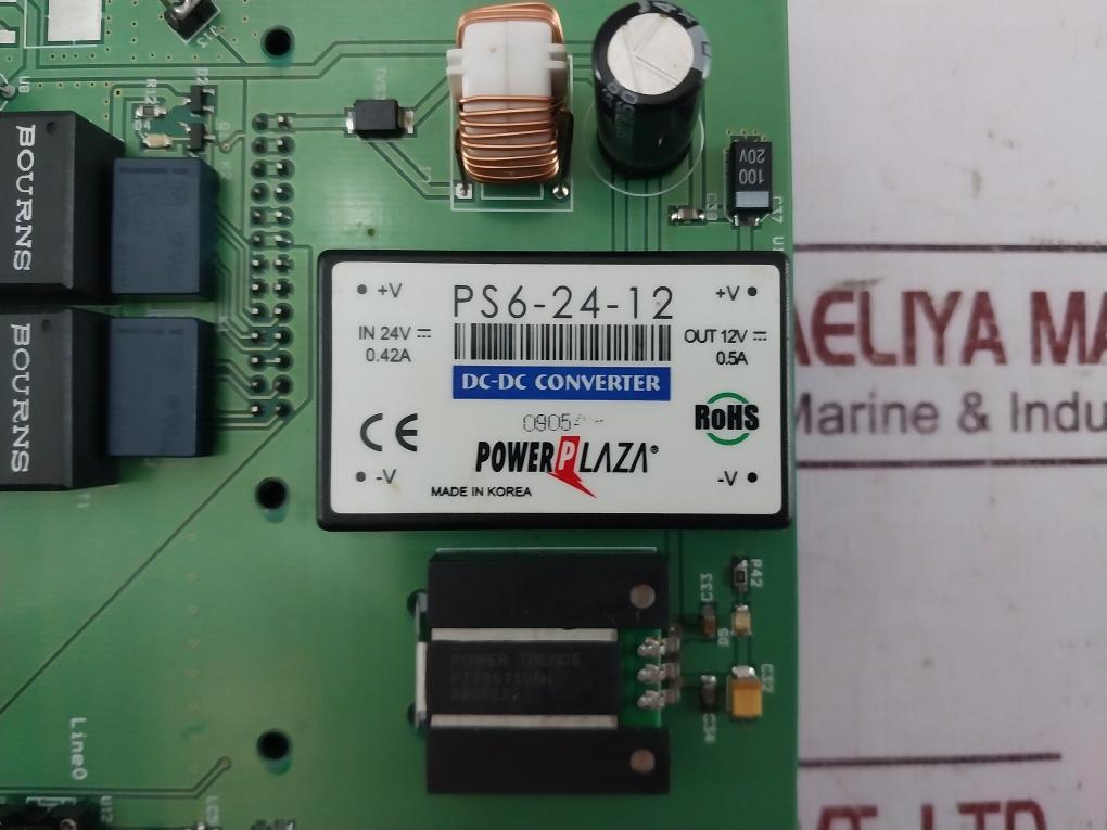 Power Plaza Ps6-24-12 Dc-dc Converter Board Rc B2 Rev:4 24V 0.42A 12V 0.5A