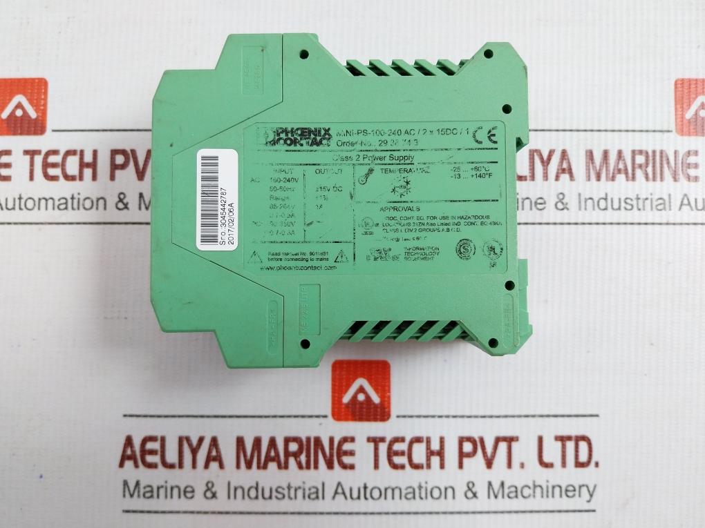 Power Supply Class 2 Mini-ps-100-240Ac/2X15Dc/1 Phoenix Contact
