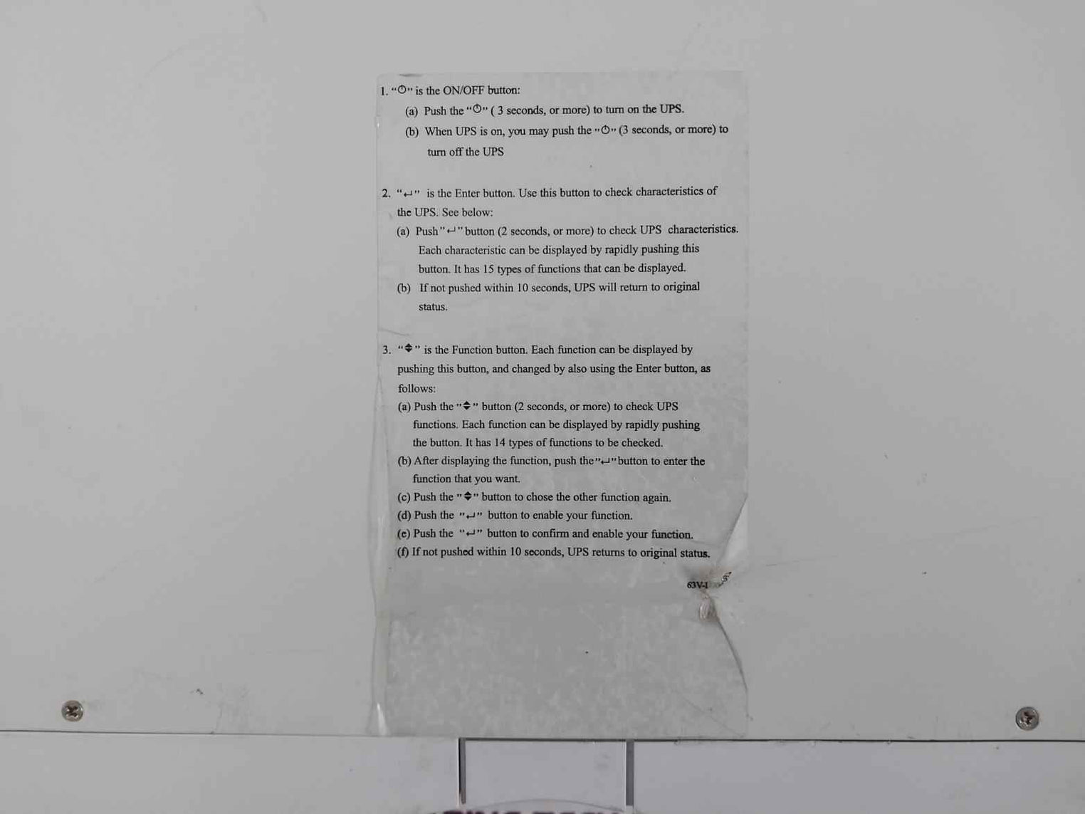 Powercom 63S-k1K0-047 Battery Pack Ac 100-120V 50/60Hz (Without Battery)