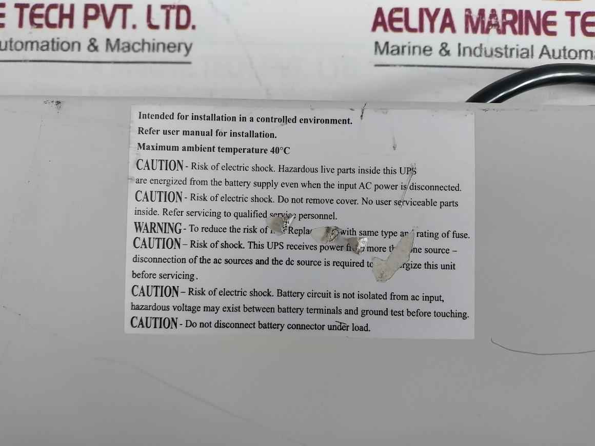 Powercom 63S-k1K0-047 Battery Pack Ac 100-120V 50/60Hz (Without Battery)