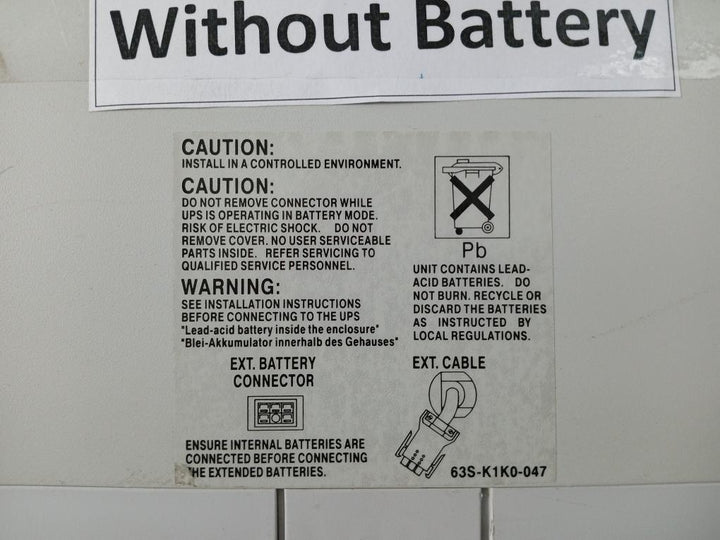 Powercom 63S-k1K0-047 Battery Pack Uninterruptible Power Supply(Without Battery)