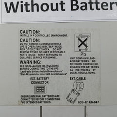 Powercom 63S-k1K0-047 Battery Pack Uninterruptible Power Supply(Without Battery)