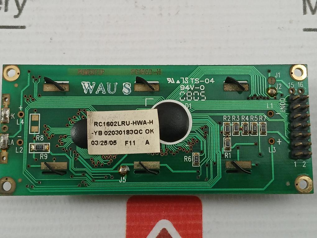 Powertip-Rc1602Lru-hwa-h-02030183Qc-Display-Pcb-Module-PC1602-H-210236-5