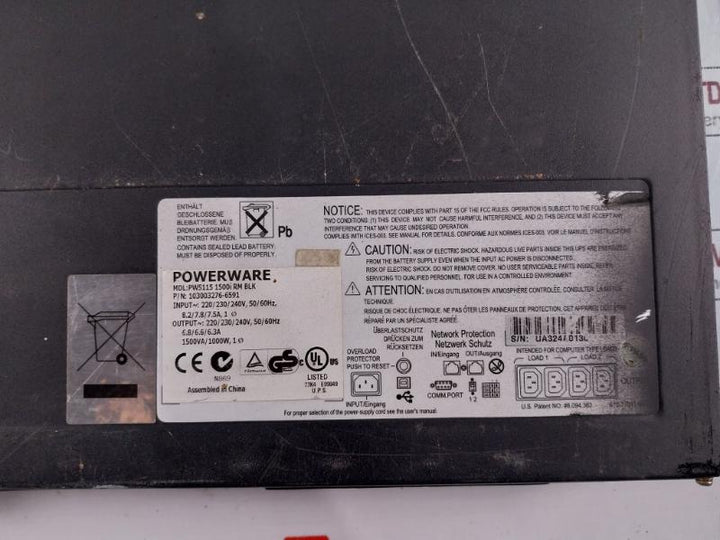 Powerware Pw5115 1500I Rm Blk Relay Interface Adapter 103003276-6591