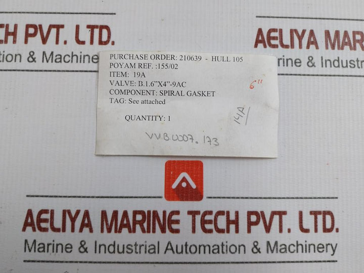 Poyam Spiral Gasket For Ball Valve Vvb-0007.173