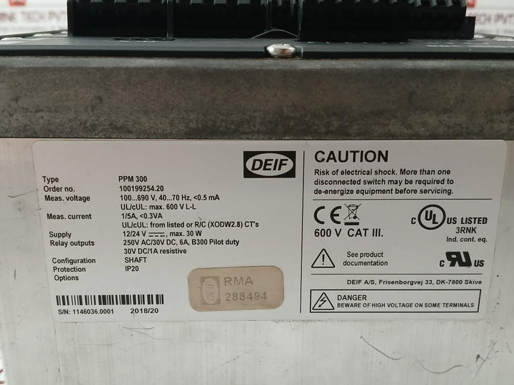 Ppm 300 Generator Protection Unit 100-690V/40-70Hz Deif
