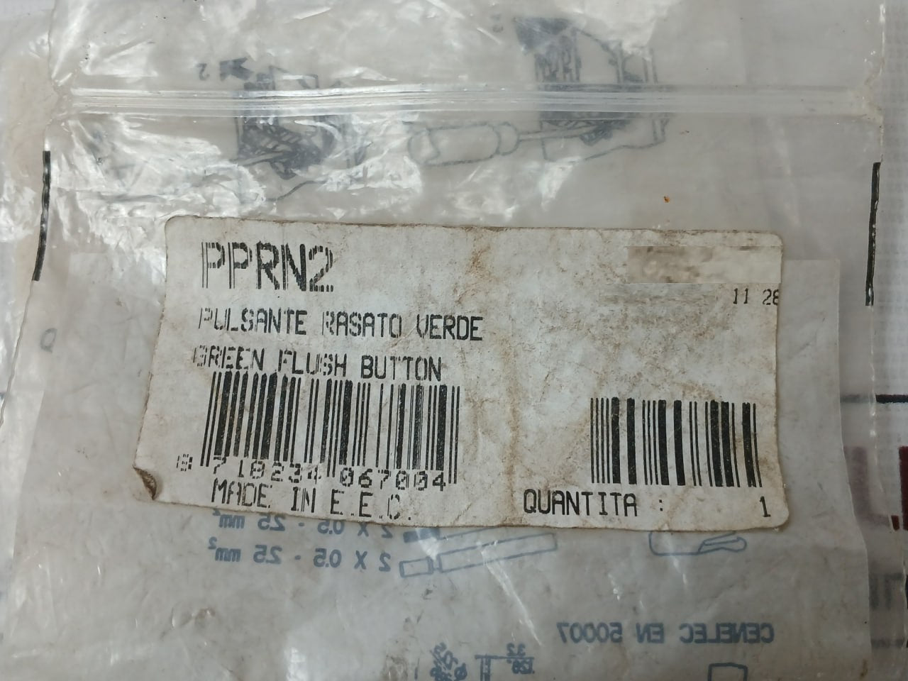 Pprn2 Green Flush Button 8 718234 067004