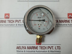 Pr11003 Compound Air Oil Gas Pressure Gauge Glycerine Oil Filled -14.5 To 72 Psi