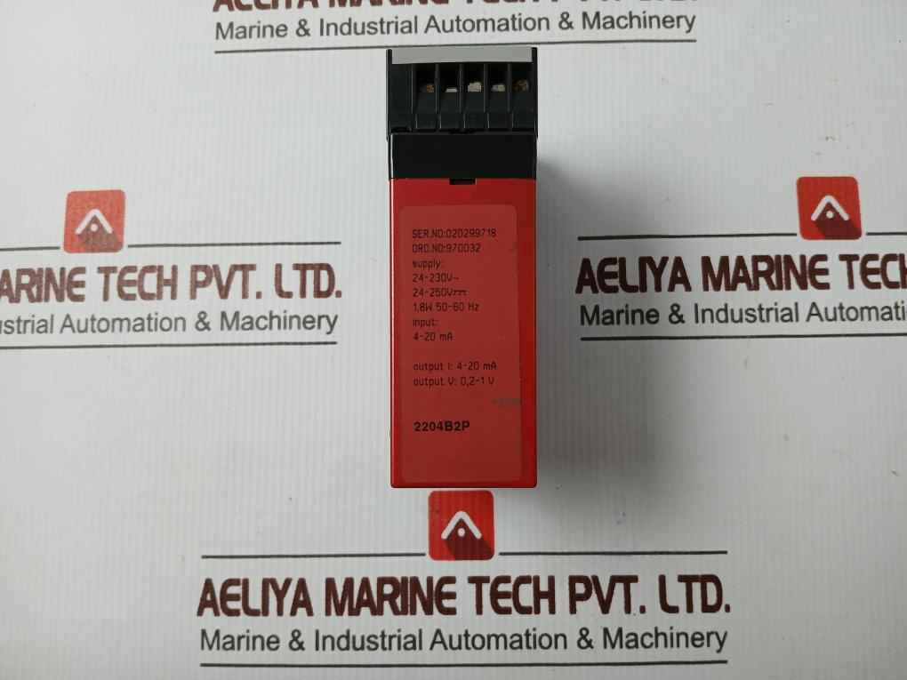 Pr Electronics 2204B2P Isolation Amplifier 1.8W 50-60 Hz 4-20 Ma 10A/380V