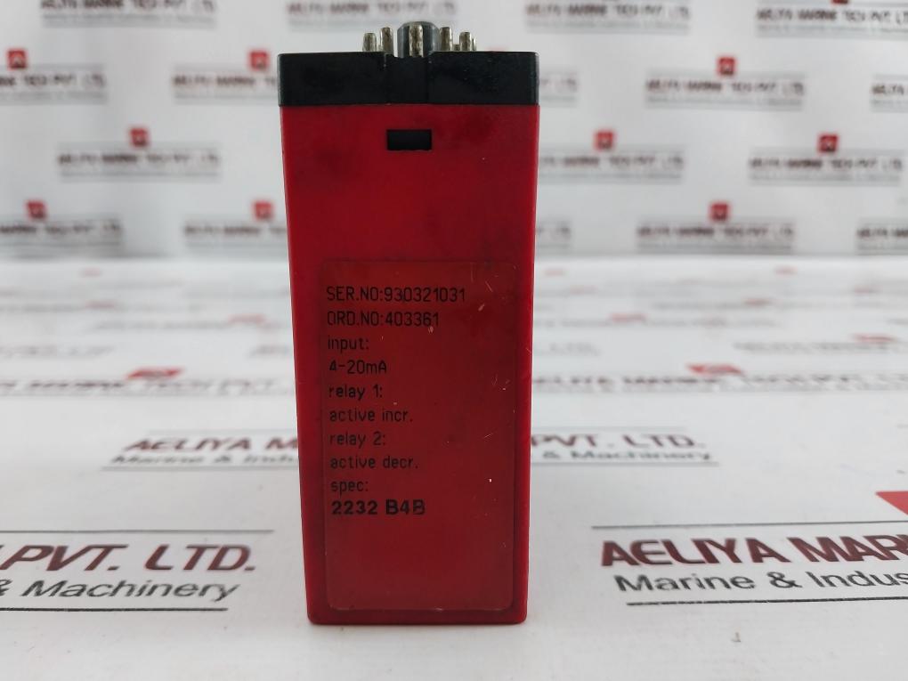 Pr Electronics 2232 Limit Switch, 4-20Ma Input, +24Vdc, 2232 B4B