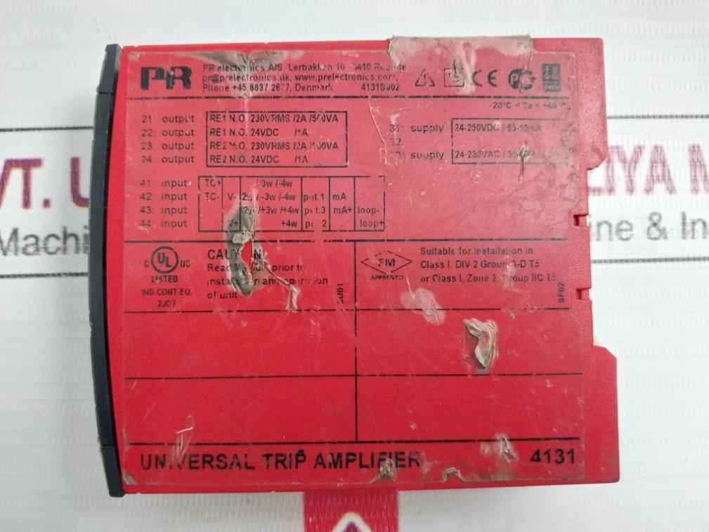 Pr Electronics 4131 Universal Trip Amplifier 24-230Vac/50-60Hz/2W