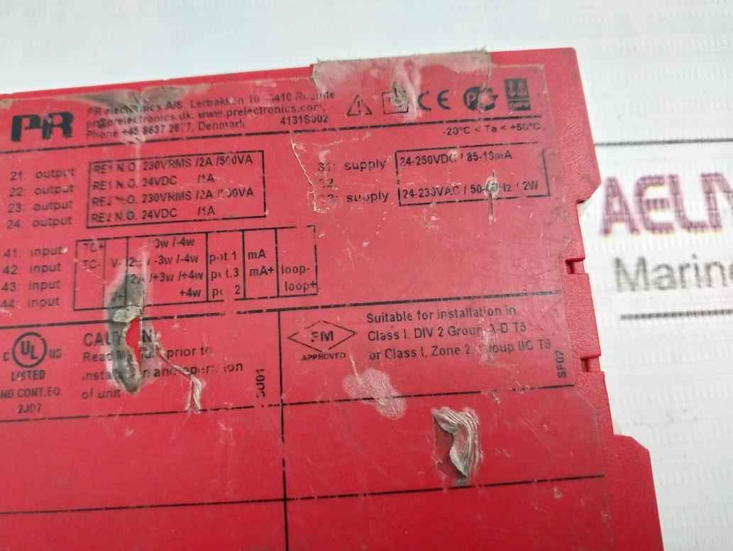 Pr Electronics 4131 Universal Trip Amplifier 24-230Vac/50-60Hz/2W