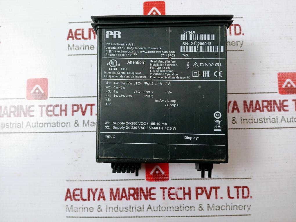 Pr Electronics 5714A Programmable Led Indicator 24-250 Vdc/105-10 Ma