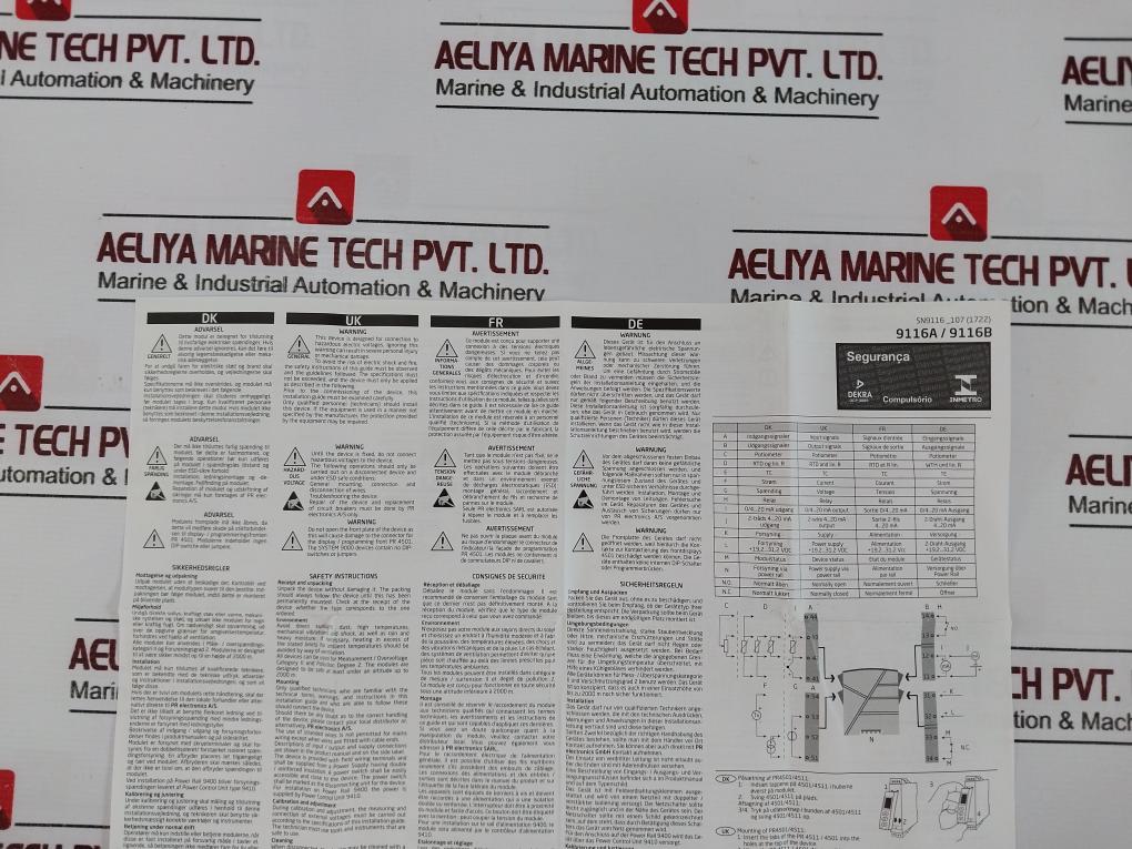 Pr Electronics 9116b Universal Converter 9116b1 19.2 To 31.2 Vdc