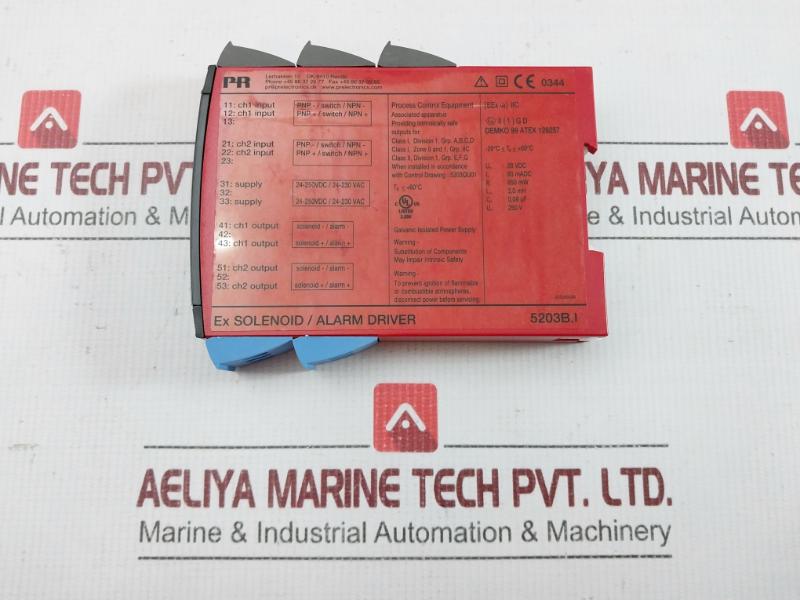 Pr Electronics Ex Solenoid/Alarm Driver 50/60Hz Part No 5203B.I2