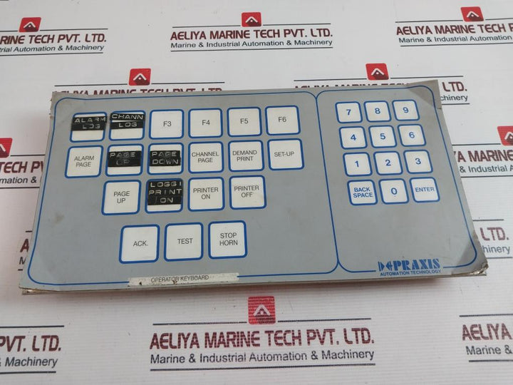 Praxis 93.6.020.000 Operator Keyboard Rev D