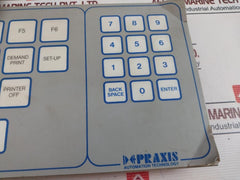Praxis 93.6.020.000 Operator Keyboard Rev D