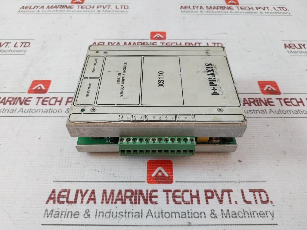 Praxis 98.6.010.701 Sensor Supply Module 6010-din 24V Xs110 Rev.A
