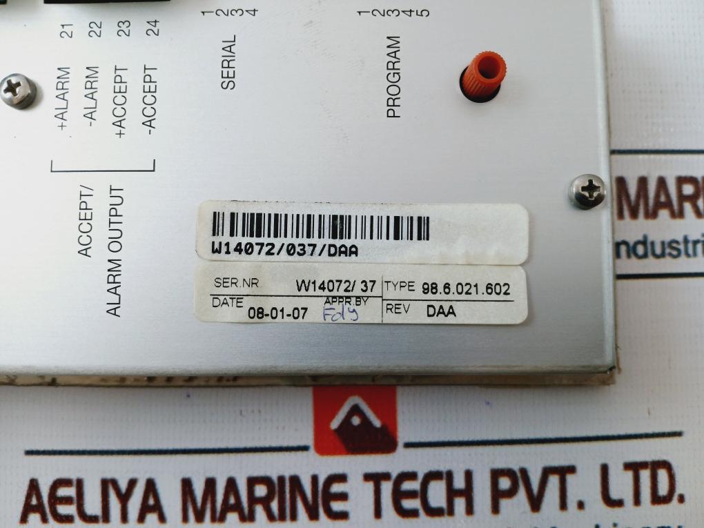 Praxis 98.6.021.602 Automation Monitoring Panel Rev DAA