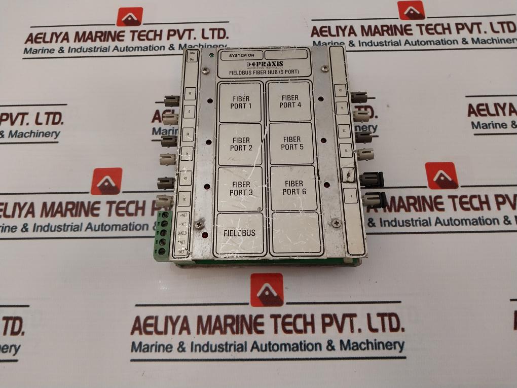 Praxis 98.6.040.700 Fieldbus Fiber Hub 6 Port Rev B