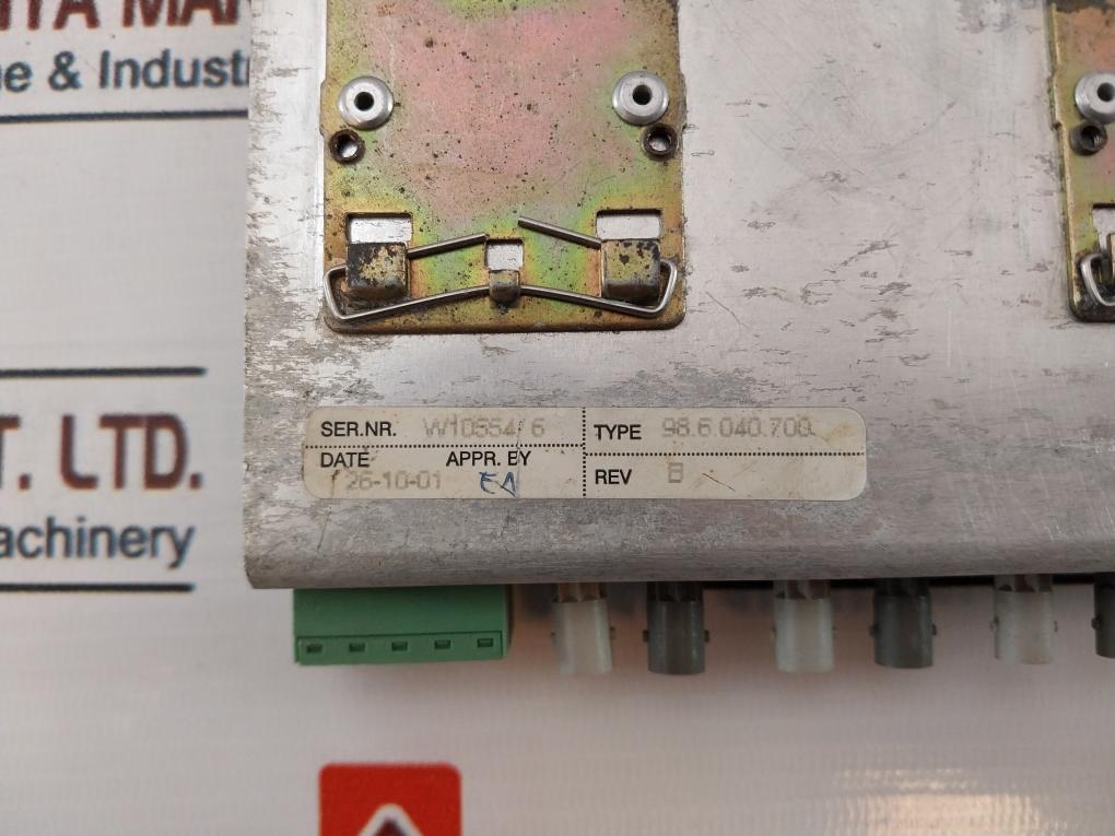 Praxis 98.6.040.700 Fieldbus Fiber Hub 6 Port Rev B