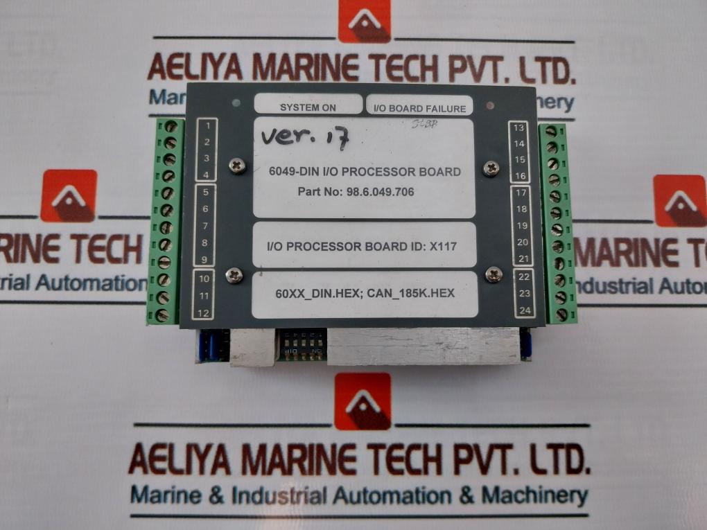 Praxis 98.6.049.706 6049-din I/O Processor Board X117