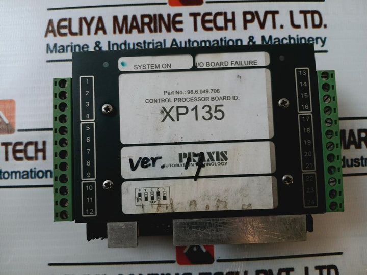 Praxis Automation 98.6.049.706 Control Processor Board Xp135