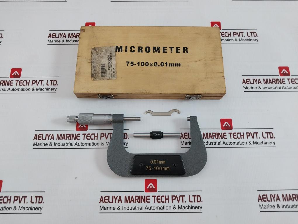 Precision Micrometer Measuring Instrument 75-100X0.01Mm 75Mm