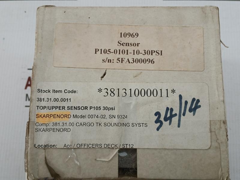 Precision Pressure Sensor P105-0101 Skarpenord 10-30 Psia