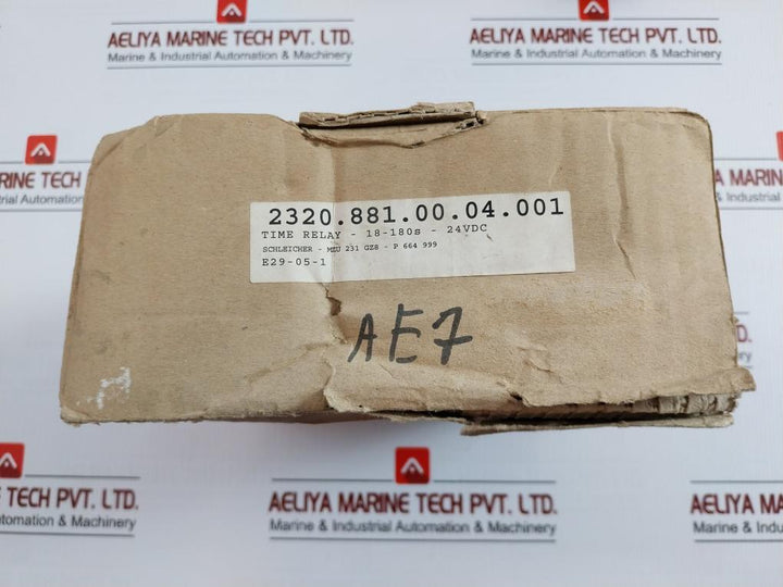 Precision Time Relay Mzu 231 Gz8 Dc 24-26V Schleicher