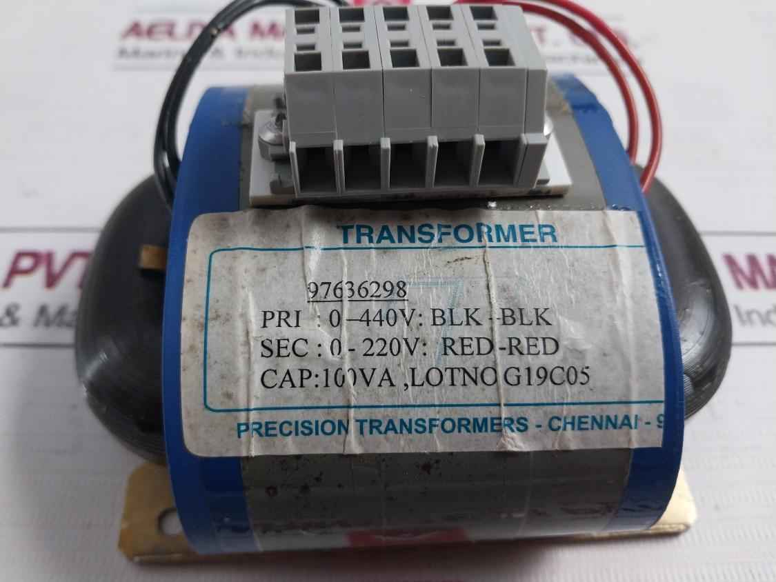 Precision Transformers 97636298 Current Transformer 0-440V 100Va