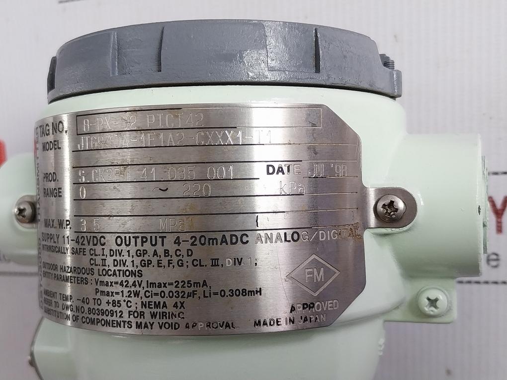 Pressure-Transmitter-0-220-Kpa-11-42Vdc-Yamatake-Jtg940A-1E1A2-cxxx1-t1-209415-15