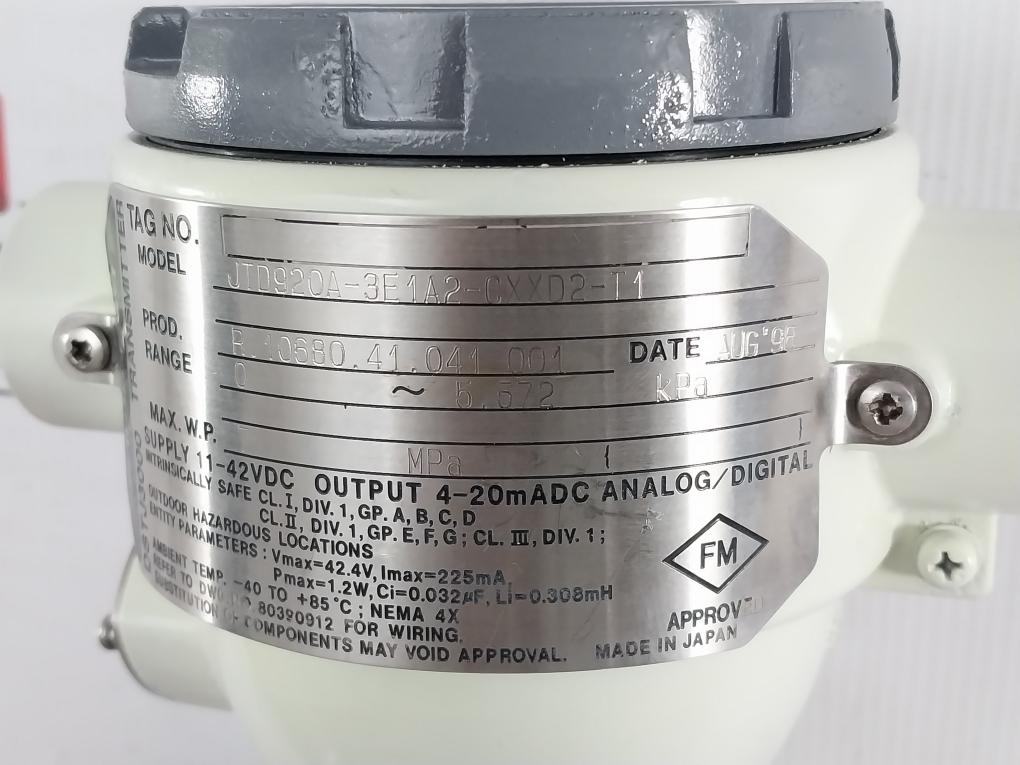 Pressure-Transmitter-0-5-572-Kpa-Yamatake-Honeywell-JTD920A-3E1A2-CXXD2-T1-209880-14