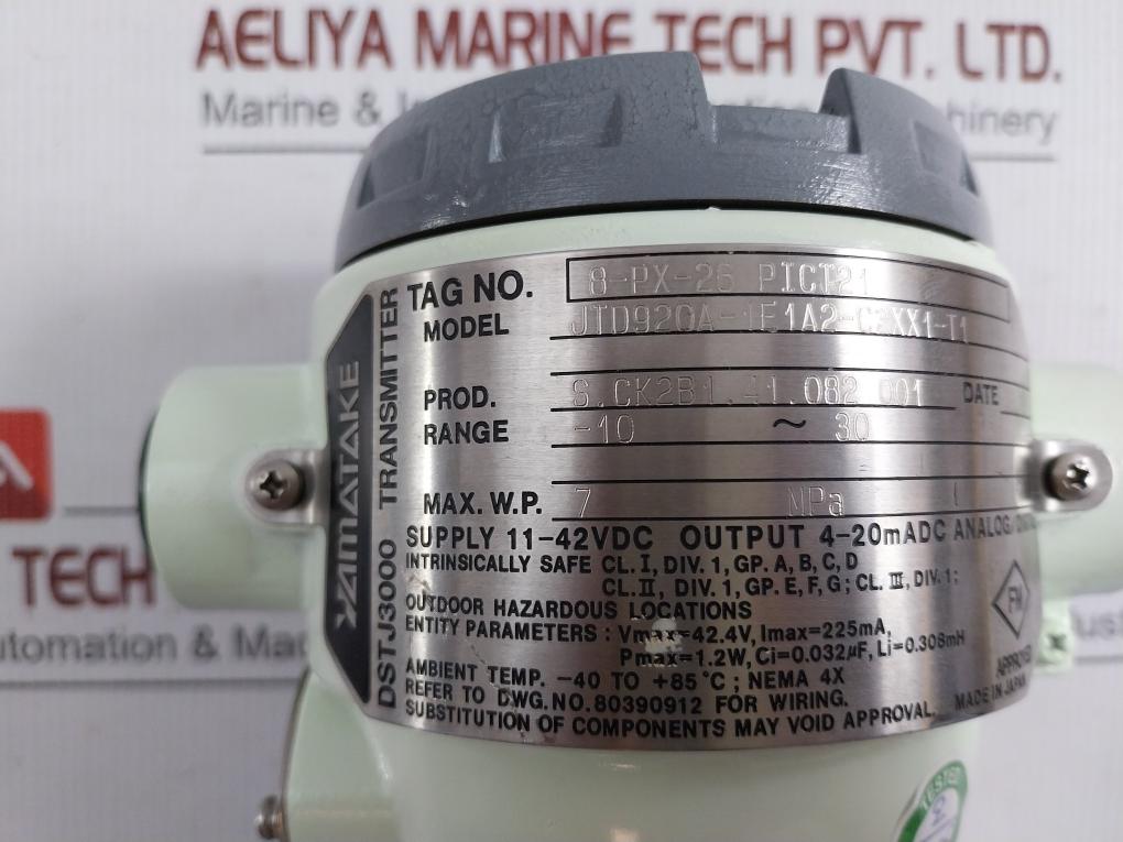 Pressure-Transmitter-11-42Vdc-Dstj3000-225Ma-Yamatake-Jtd920A-1E1A2-c2Xx1-t1-209316-9
