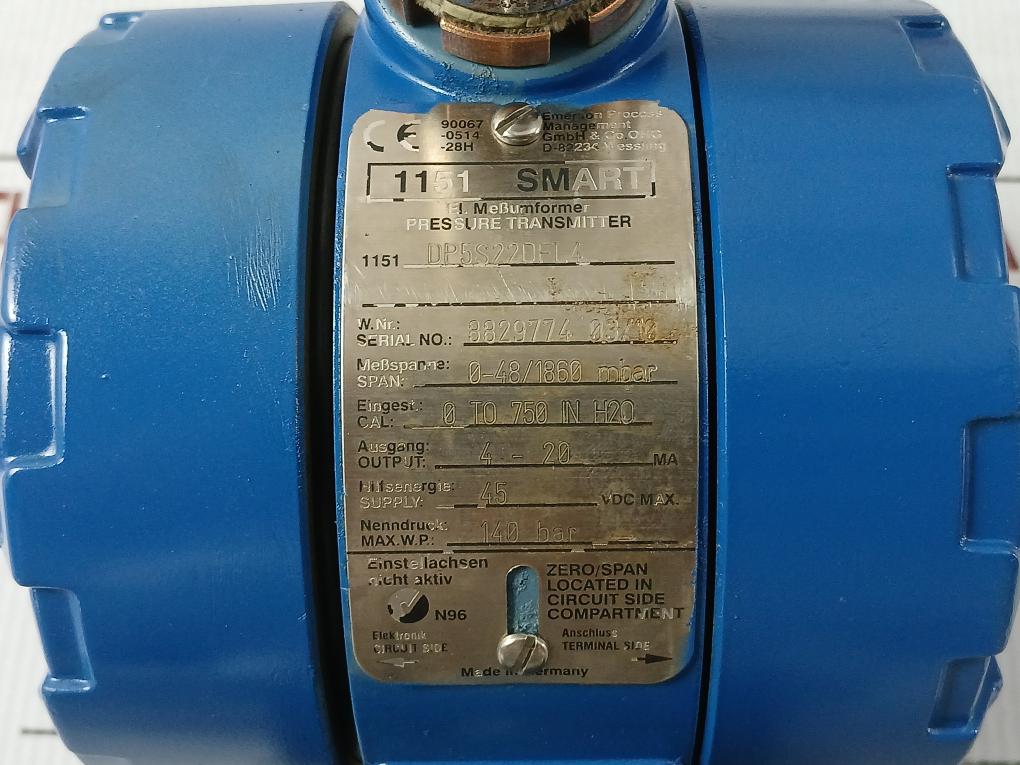 Pressure-Transmitter-45-Vdc-140-Bar-Rosemount-1151-Dp5S22Dfl4-209084-10