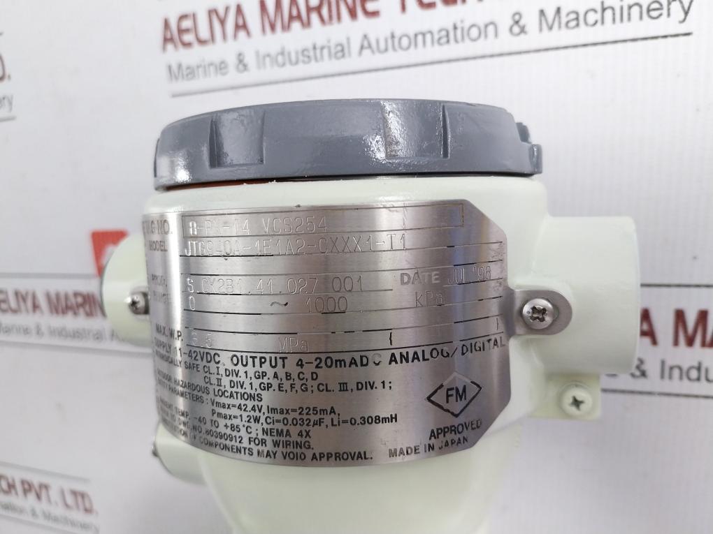 Pressure-Transmitter-Jtg940A-1E1A2-cxxx1-t1-0-1000Kpa-11-42Vdc-Yamatake-Dstj3000-208994-11