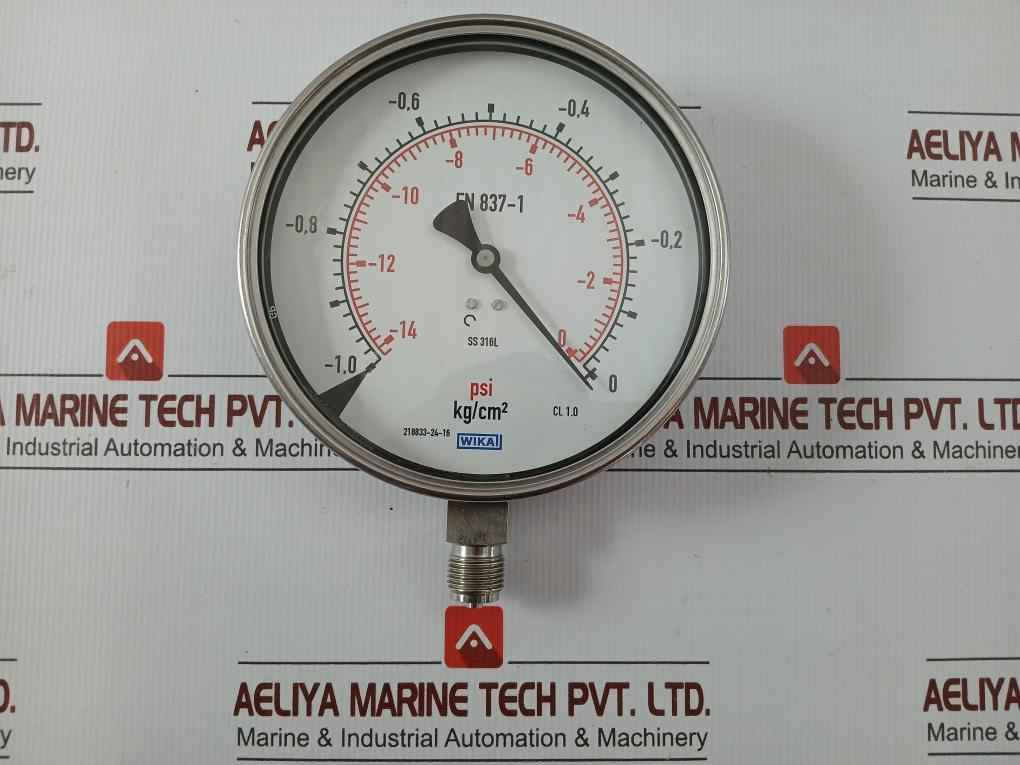 Pressure Gauge -14-0 Psi 232.50 Wika -1,0-0 Kg/Cm2