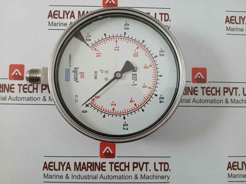 Pressure Gauge -14-0 Psi 232.50 Wika -1,0-0 Kg/Cm2