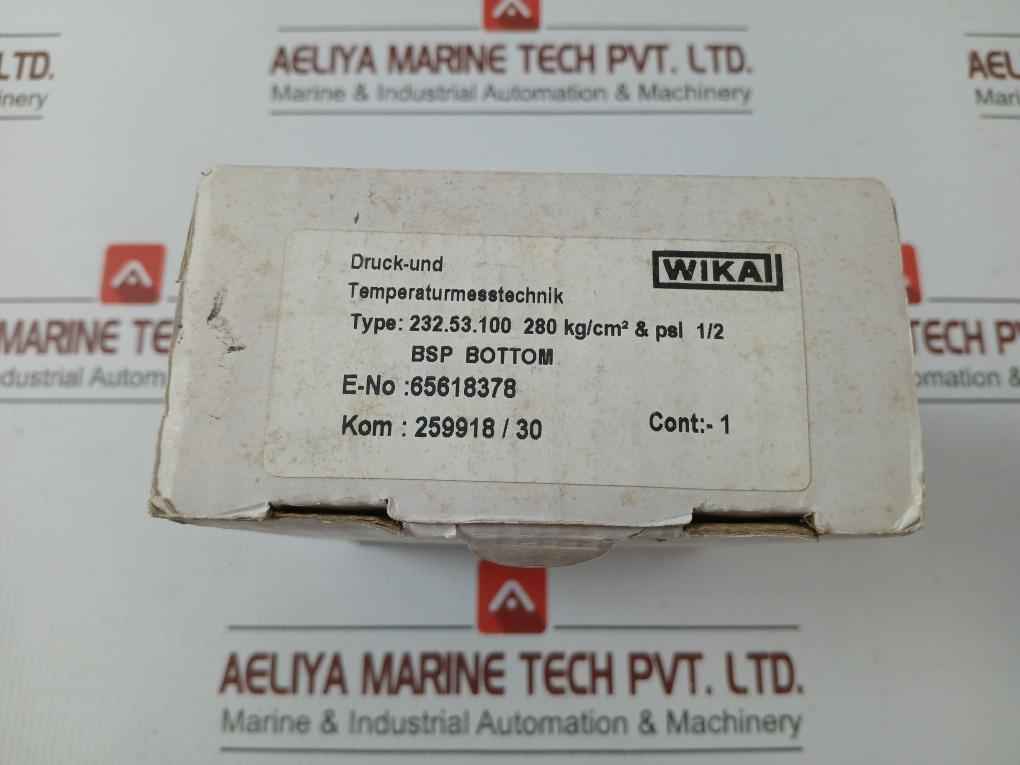 Pressure Gauge 0-280 Kg/Cm2 En 837-1 Wika