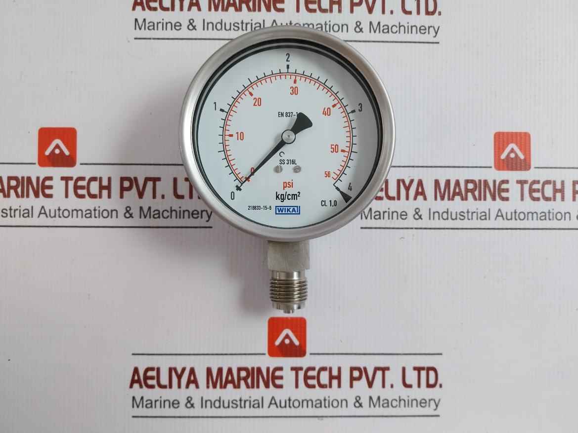 Pressure Gauge 0/4 Kg/Cm2 & Psi 230.20.100 Wika