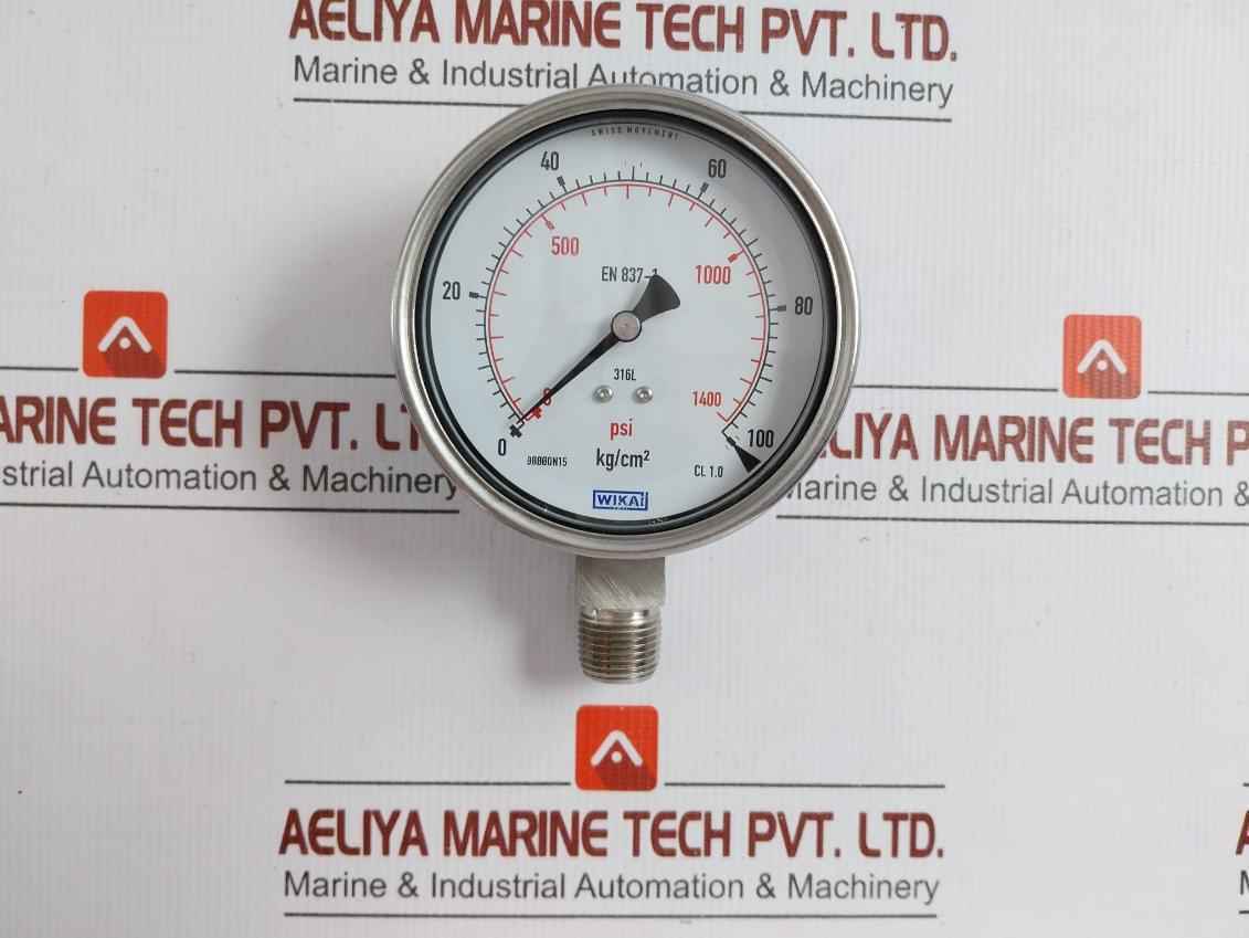 Pressure Gauge 100 Kg/Cm2 & Psi 232.50.100 Wika