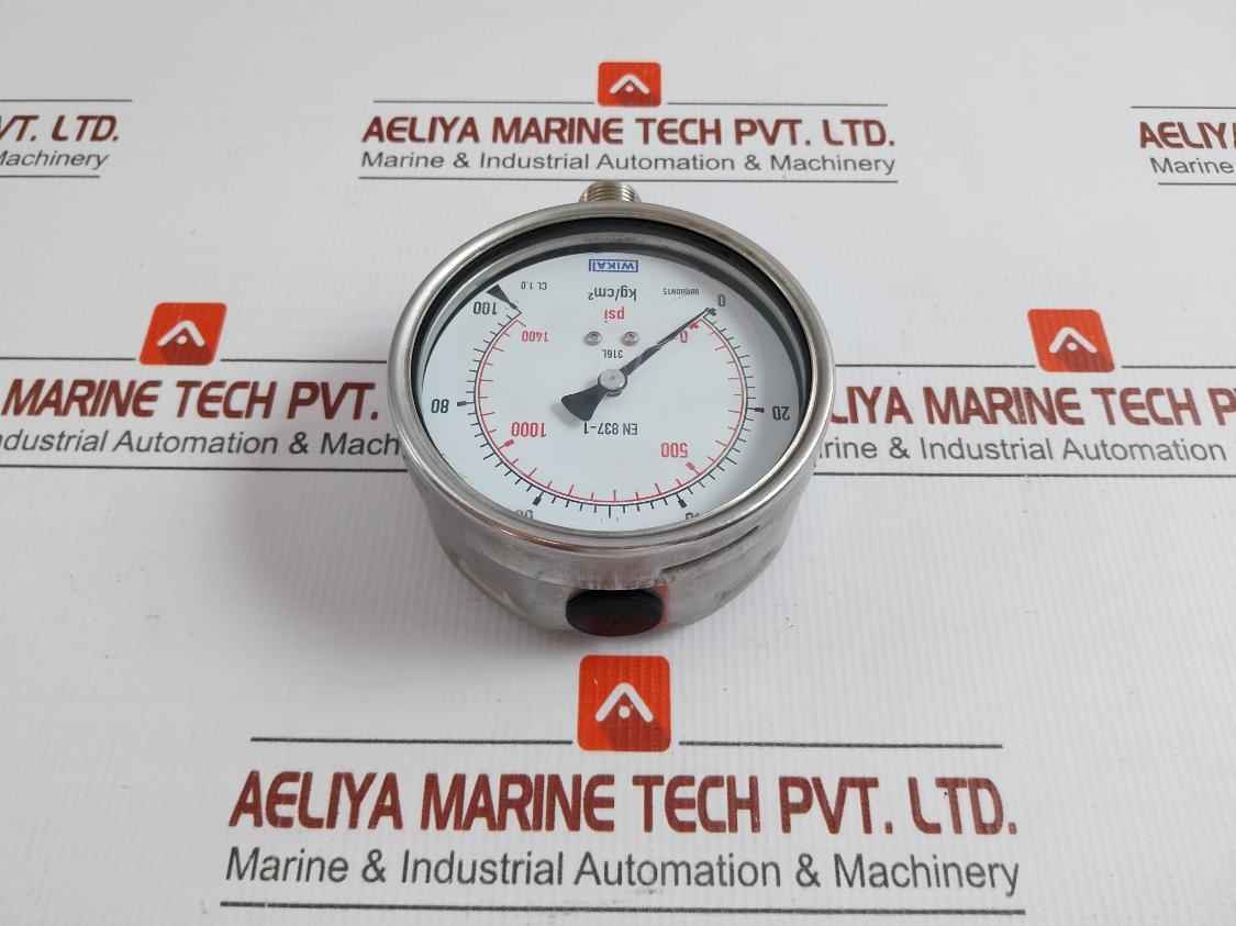 Pressure Gauge 100 Kg/Cm2 & Psi 232.50.100 Wika