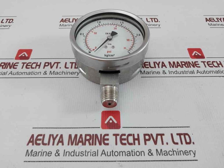Pressure Gauge 2.5 Kg/Cm2 & Psi Wika 230.20.100