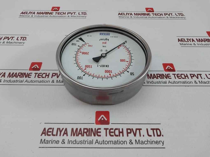 Pressure Gauge 230.20.160 Wika -40˚C … +70˚C 160 Kg/Cm2 & Psi